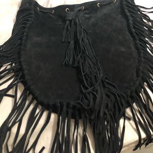 Raj 100% genuine leather Fringe suede